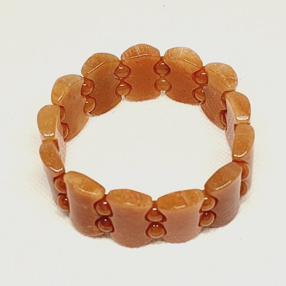Coral/Red Adventurine stretch bracelet 275 cts - Picture 1 of 4